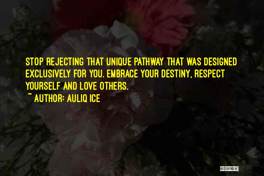 Love And Respect Yourself Quotes By Auliq Ice