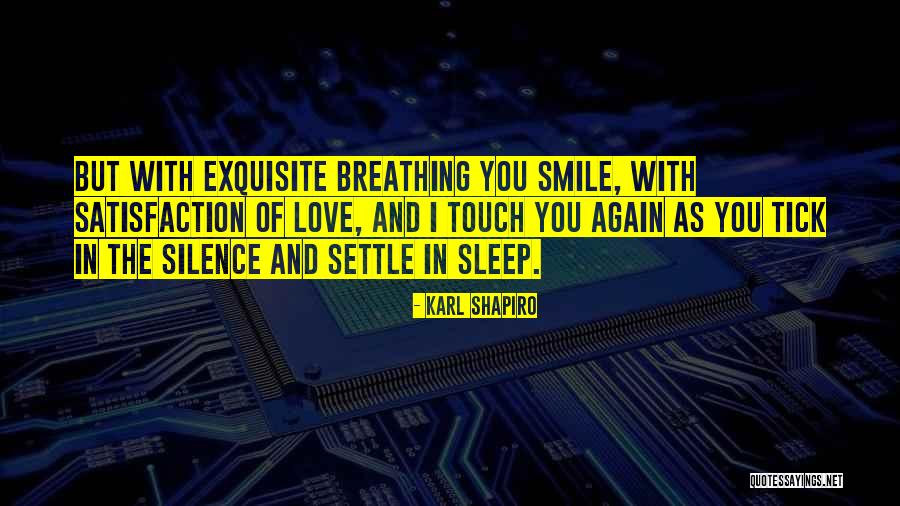 Love And Smile Quotes By Karl Shapiro