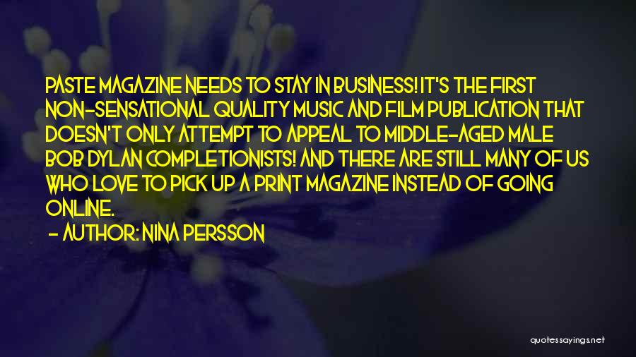 Love Appeal Quotes By Nina Persson