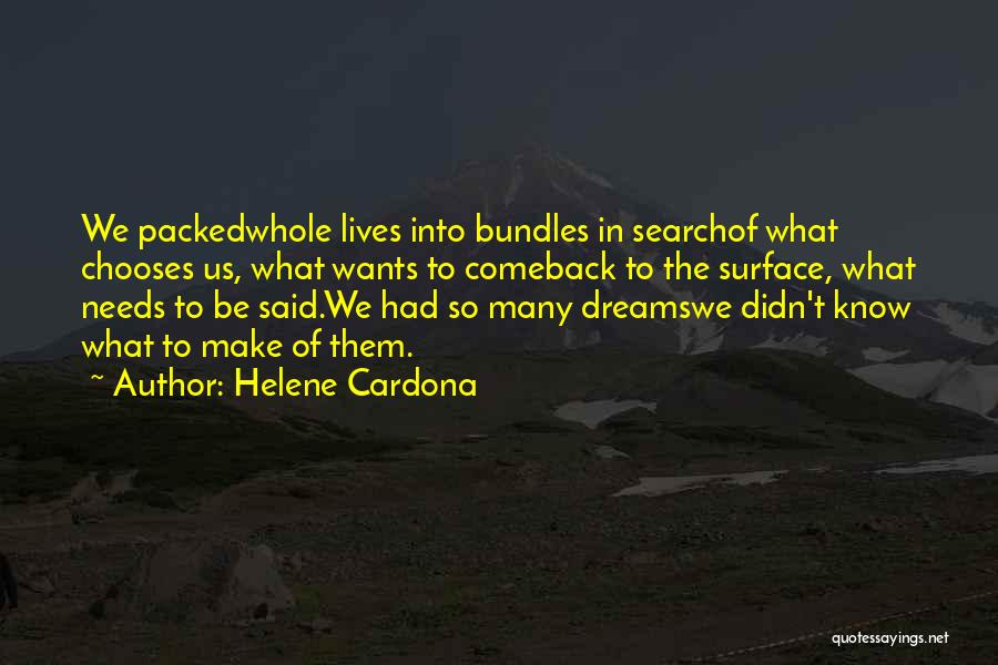 Love Back Quotes By Helene Cardona