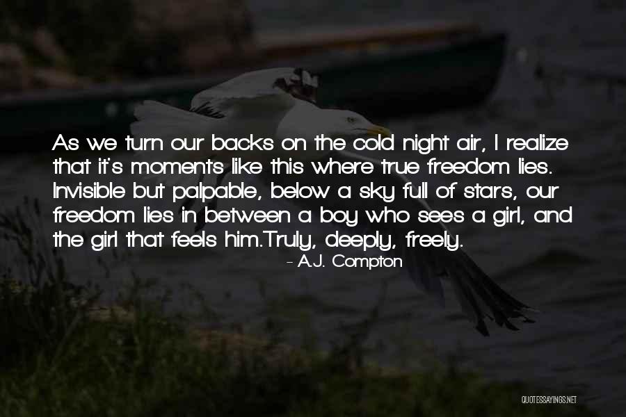 Love Backs Quotes By A.J. Compton