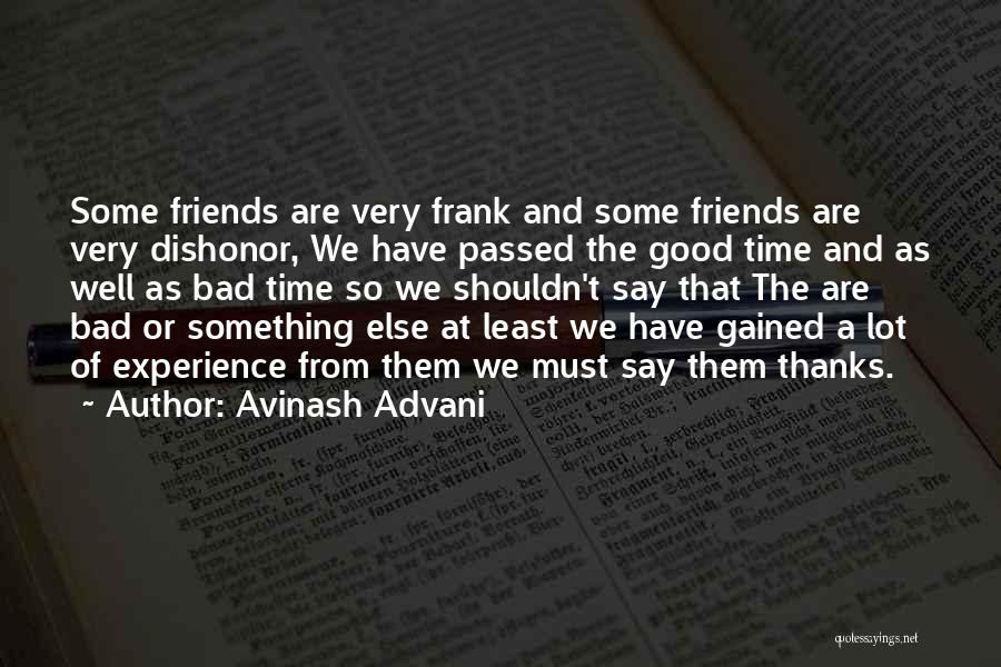 Love Bad Experience Quotes By Avinash Advani