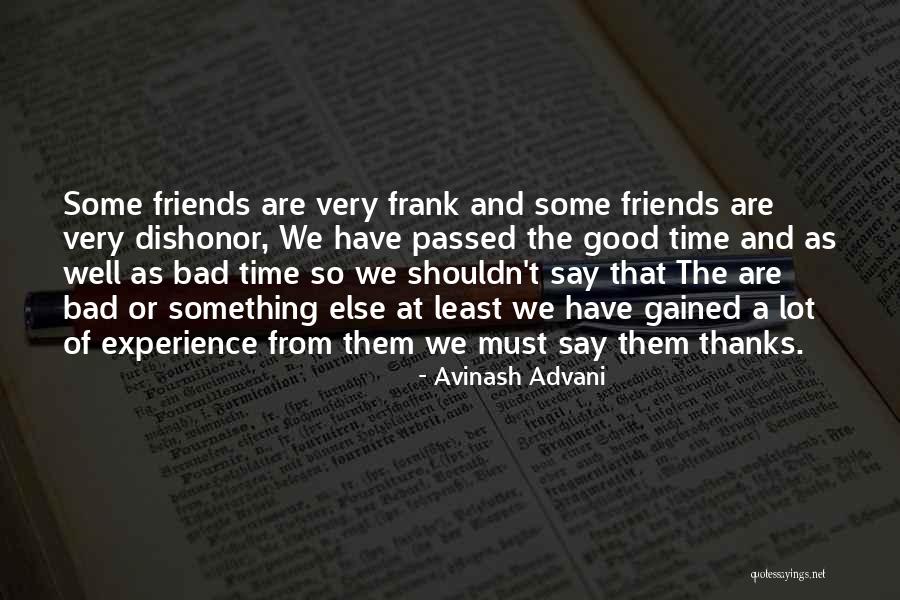 Love Bad Experience Quotes By Avinash Advani