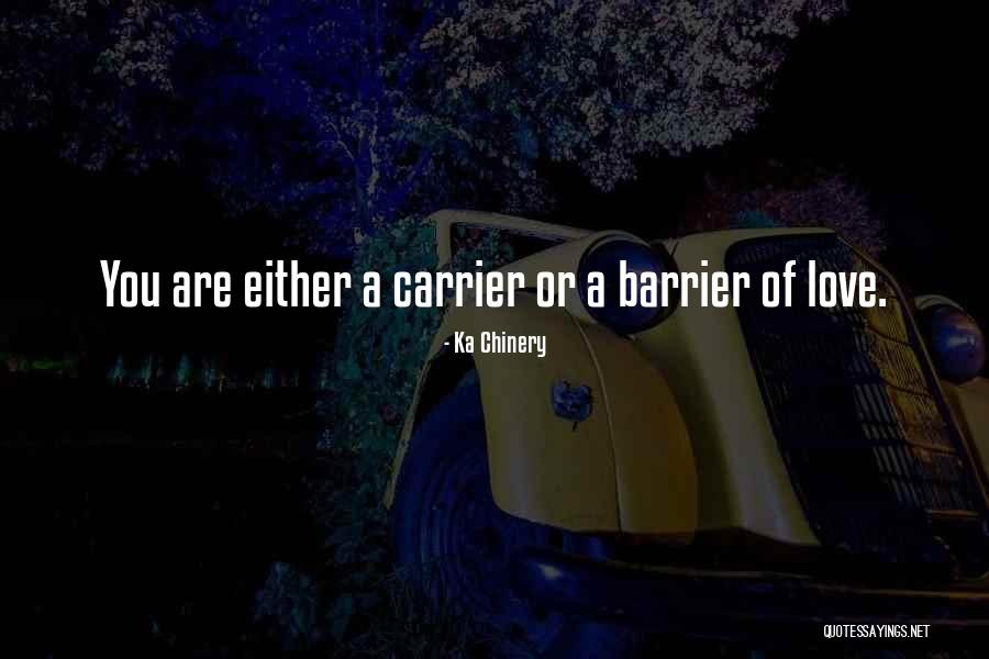Love Barrier Quotes By Ka Chinery
