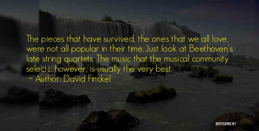 Love Beethoven Quotes By David Finckel