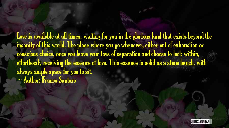 Love Bench Quotes By Franco Santoro
