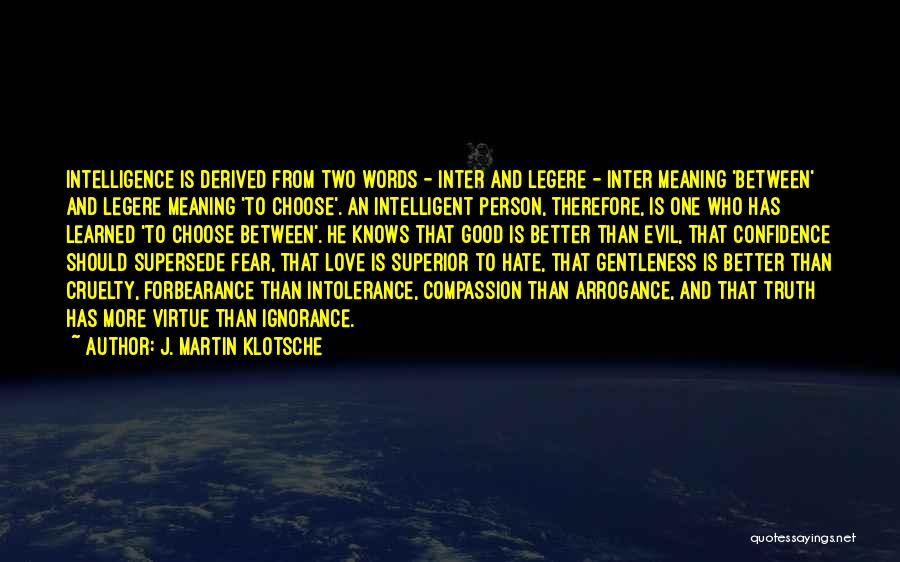 Love Better Person Quotes By J. Martin Klotsche
