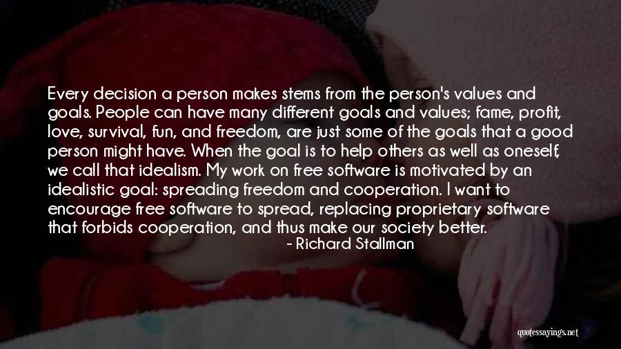 Love Better Person Quotes By Richard Stallman