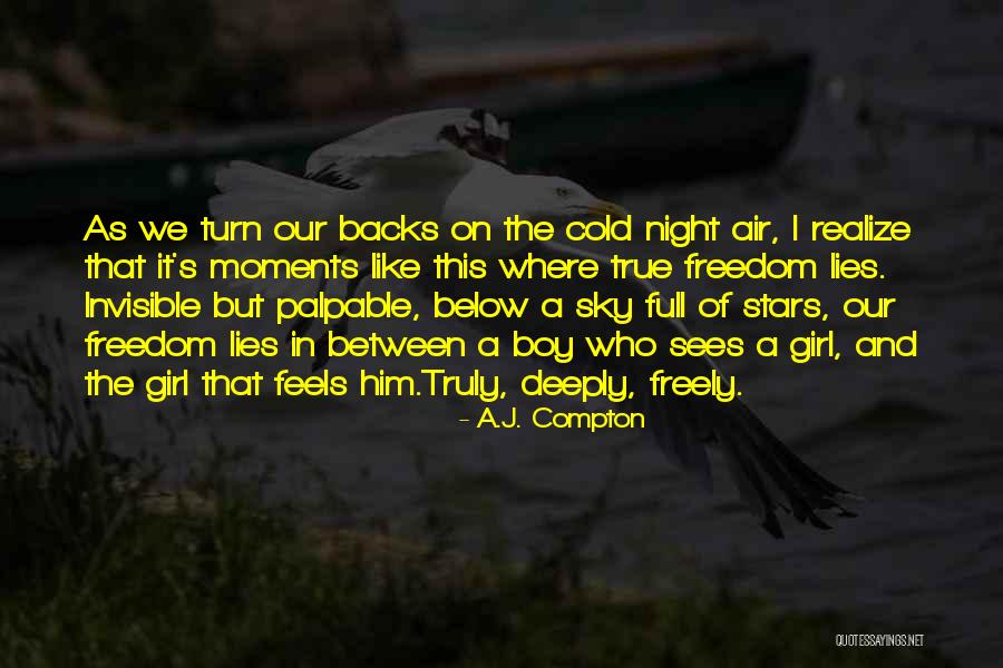 Love Between Boy And Girl Quotes By A.J. Compton