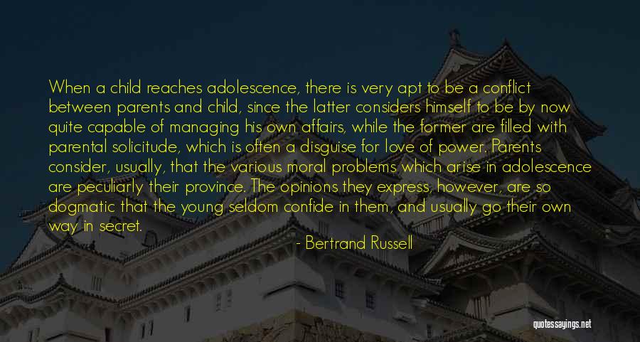 Love Between Parents And Child Quotes By Bertrand Russell