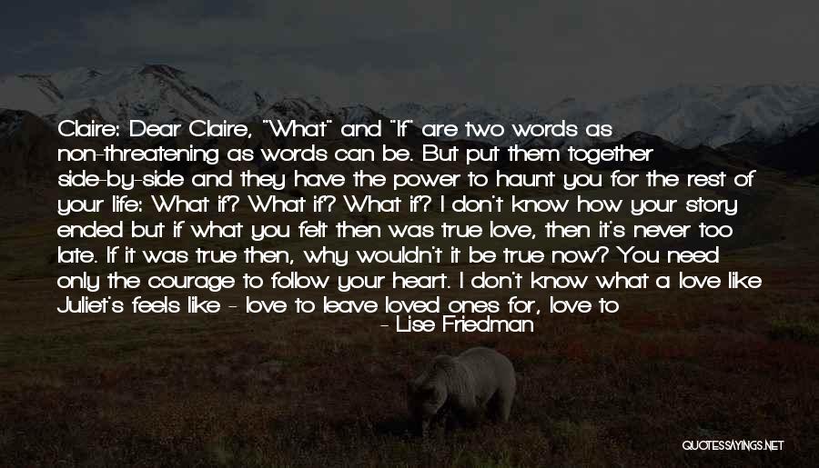 Love But Can't Be Together Quotes By Lise Friedman Love But Can't Be Together Quotes By Lise Friedman