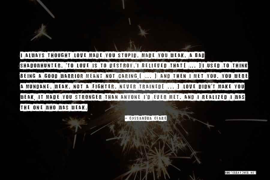 Love Can Make You Stupid Quotes By Cassandra Clare Love Can Make You Stupid Quotes By Cassandra Clare
