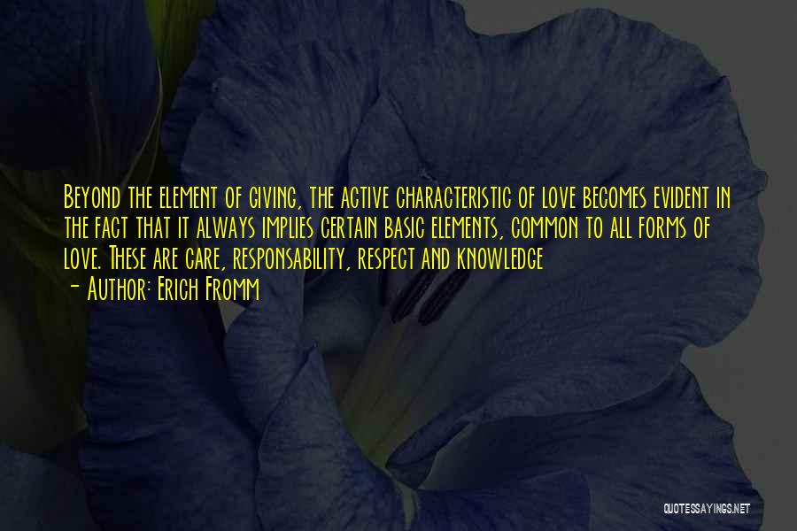 Love Care And Respect Quotes By Erich Fromm
