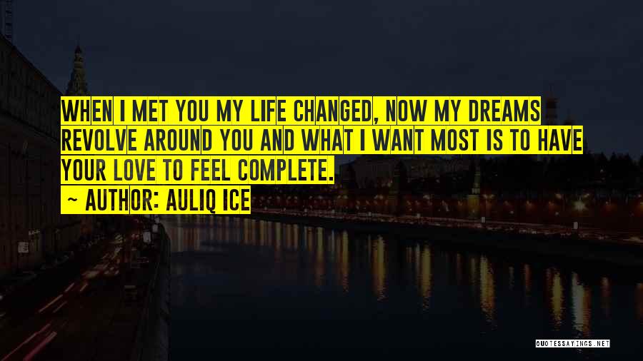 Love Changed My Life Quotes By Auliq Ice