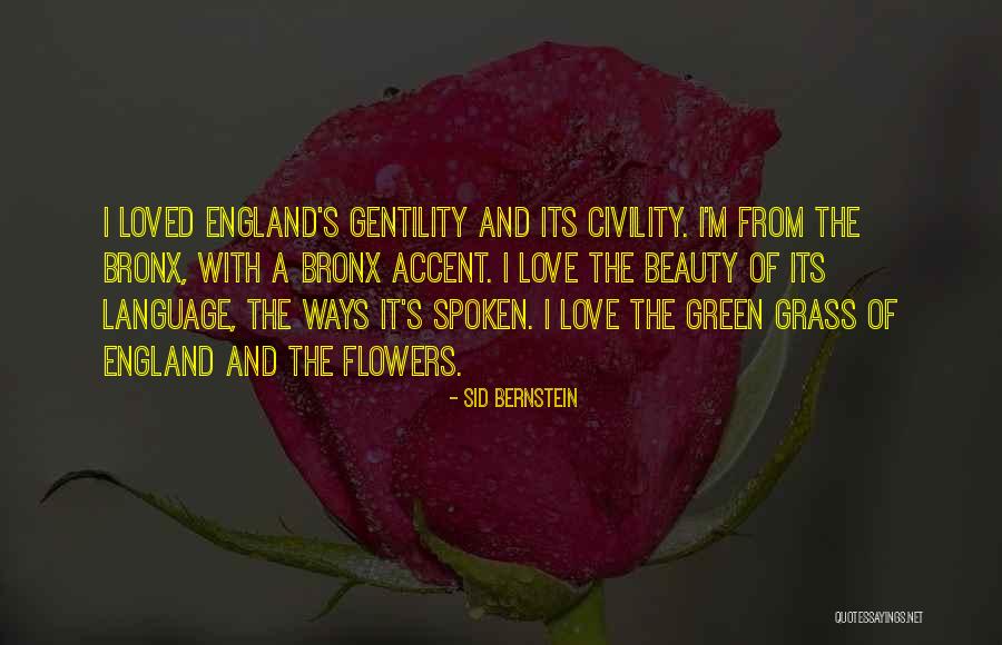 Love Civility Quotes By Sid Bernstein