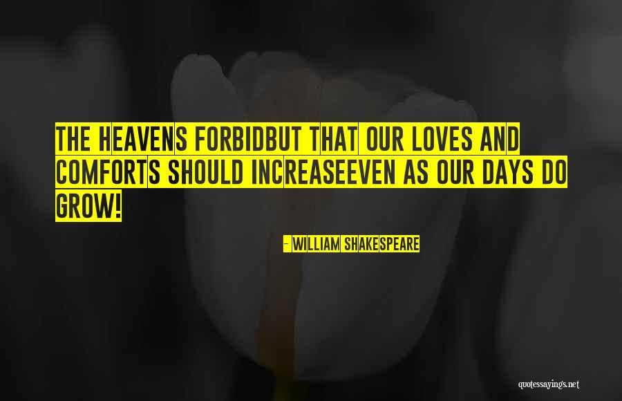 Love Comforts Quotes By William Shakespeare