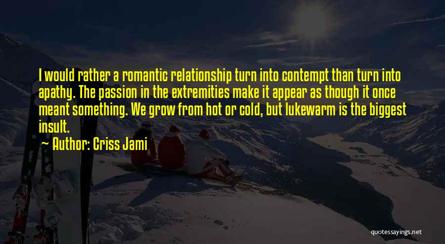 Love Contempt Quotes By Criss Jami