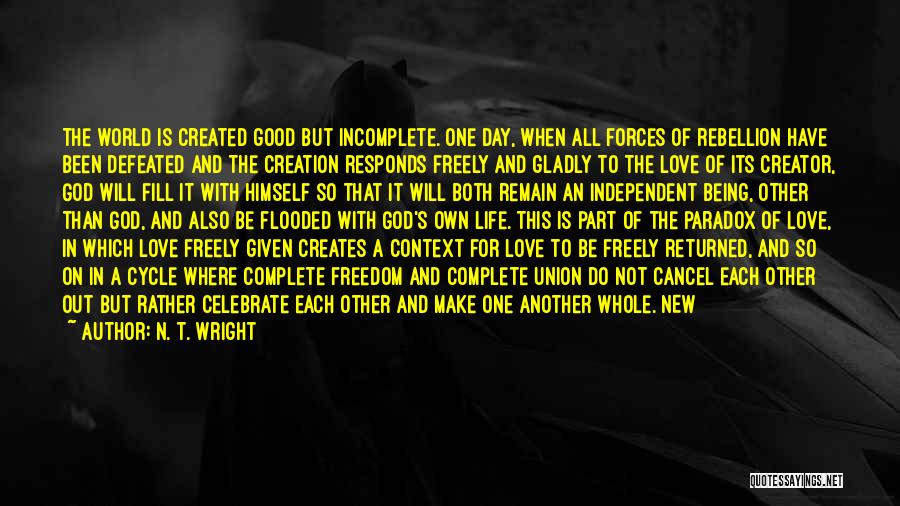 Love Creates Quotes By N. T. Wright