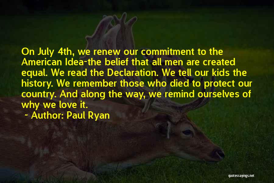 Love Declaration Quotes By Paul Ryan