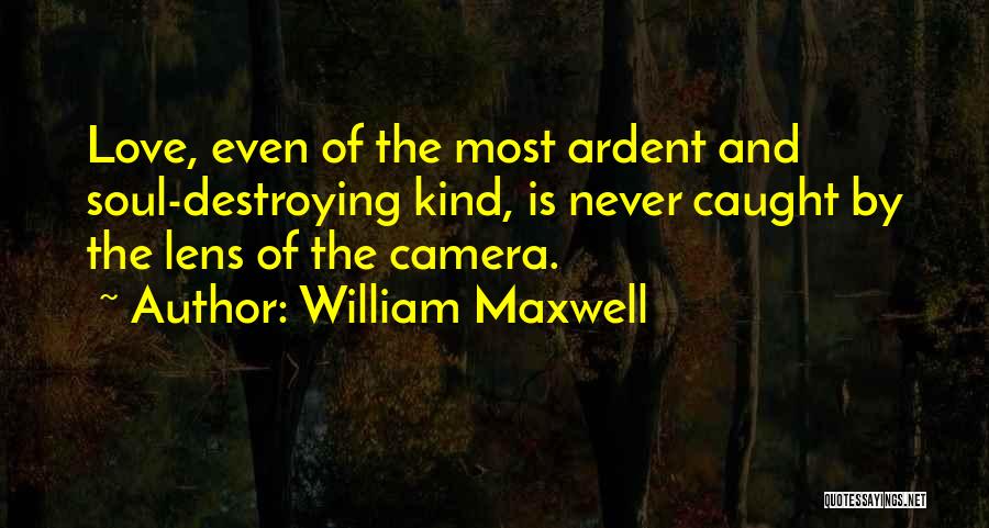 Love Destroying Quotes By William Maxwell