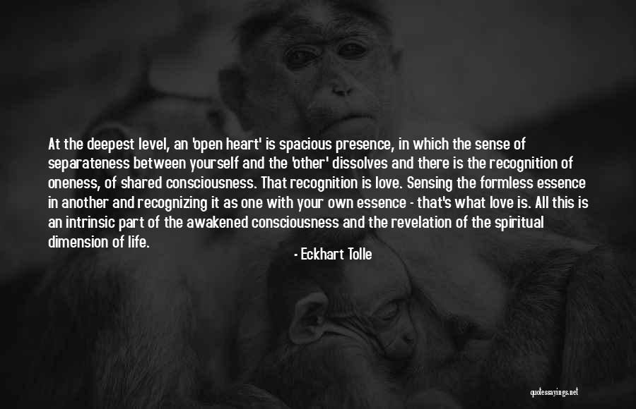 Love Dimension Quotes By Eckhart Tolle