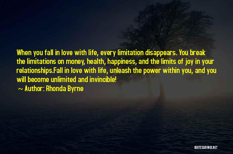 Love Disappears Quotes By Rhonda Byrne