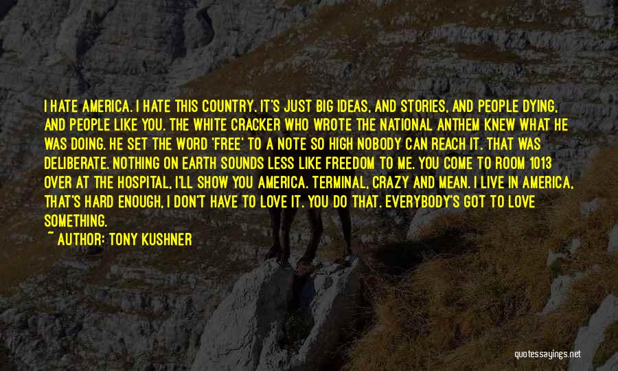 Love Don't Hate Quotes By Tony Kushner