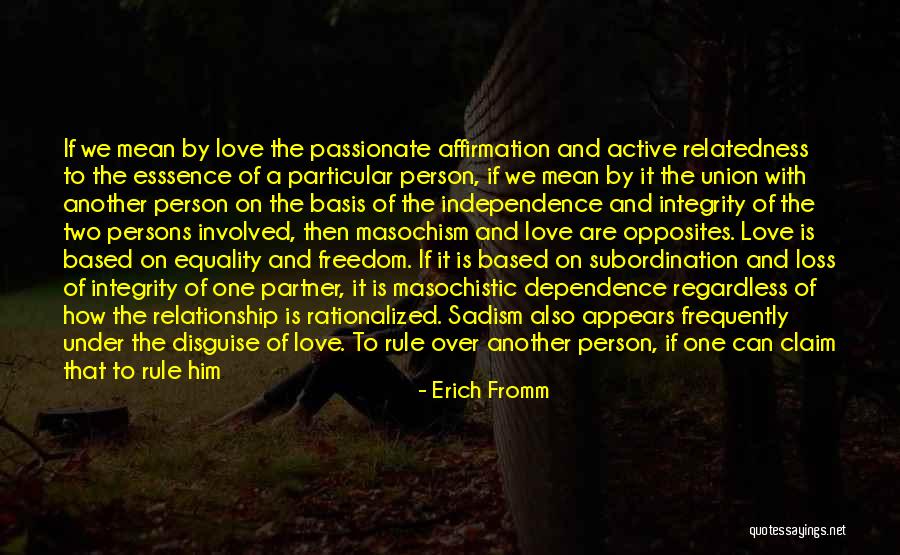 Love Equality Quotes By Erich Fromm