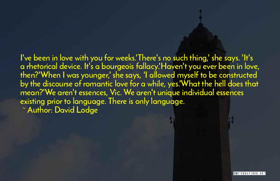 Love Existing Quotes By David Lodge