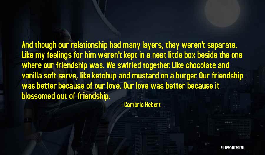 Love For Friendship Quotes By Cambria Hebert