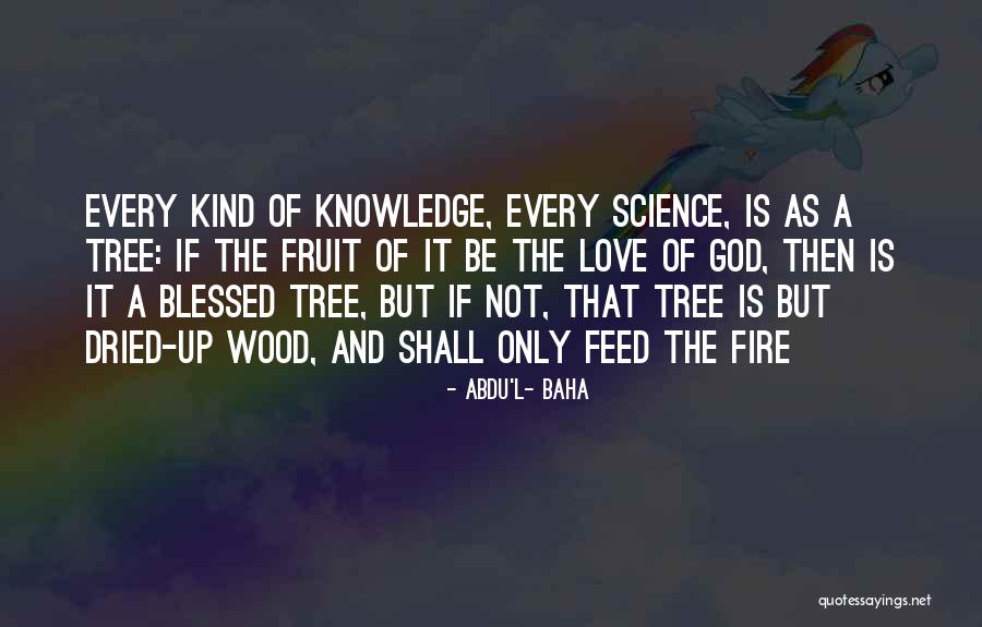 Love Fruit Tree Quotes By Abdu'l- Baha