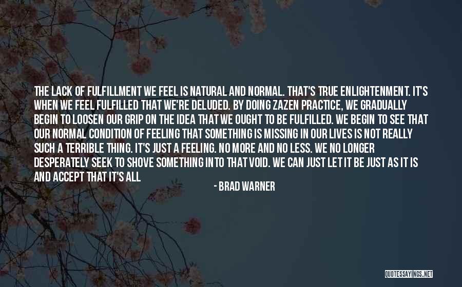 Love Fulfilled Quotes By Brad Warner