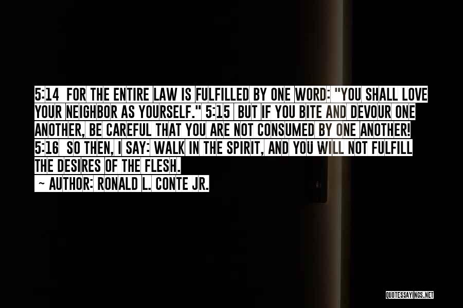 Love Fulfilled Quotes By Ronald L. Conte Jr.