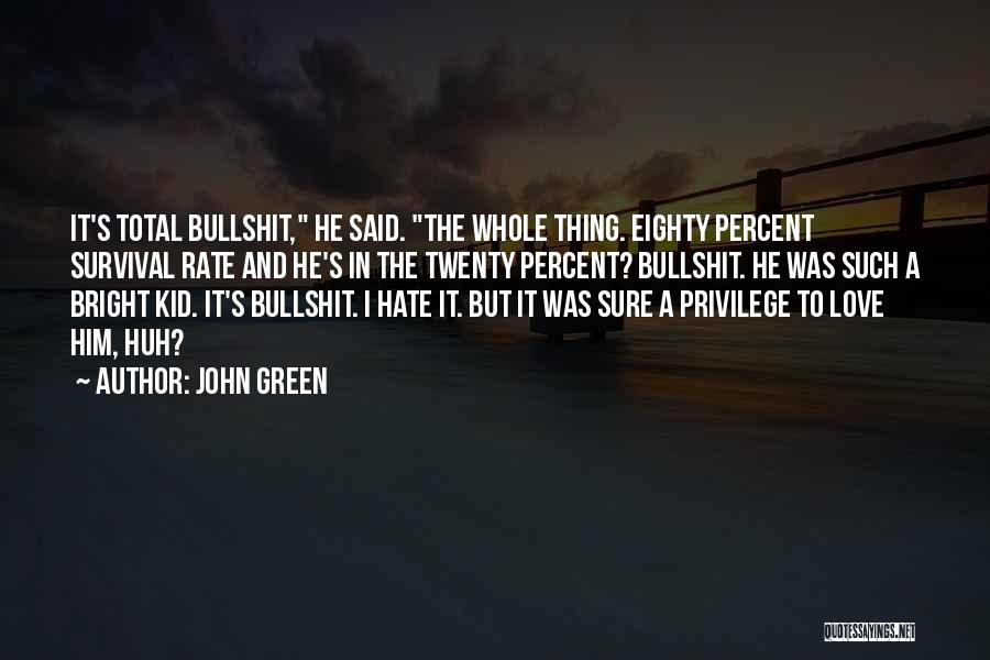 Love Hate Thing Quotes By John Green