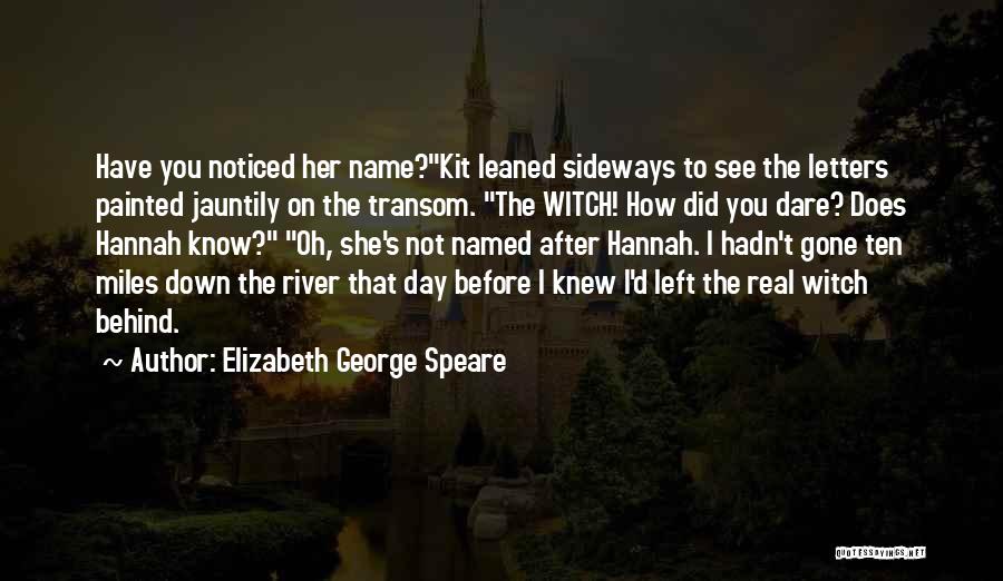 Love Her Before She's Gone Quotes By Elizabeth George Speare