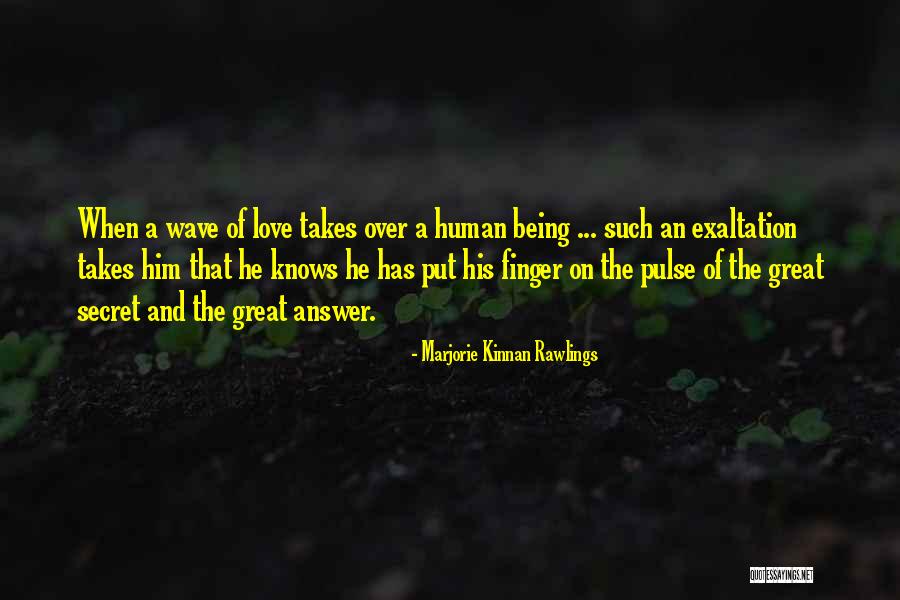 Love Human Being Quotes By Marjorie Kinnan Rawlings