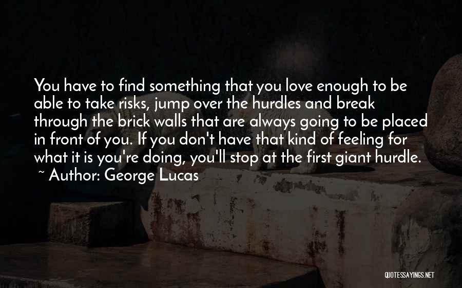 Love Hurdles Quotes By George Lucas