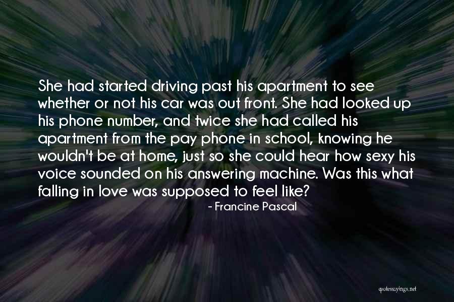 Love In Car Quotes By Francine Pascal Love In Car Quotes By Francine Pascal