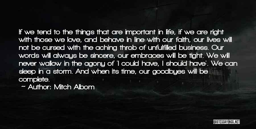 Love In Right Time Quotes By Mitch Albom