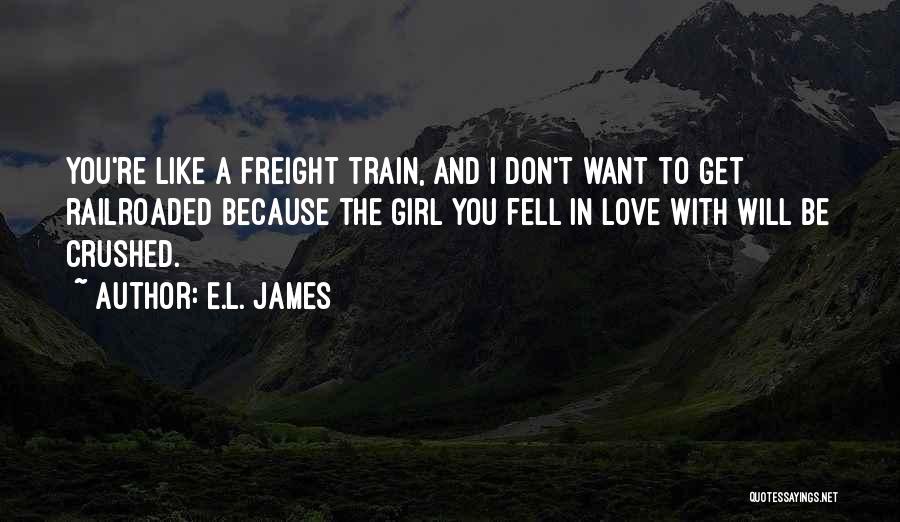 Love In Train Quotes By E.L. James