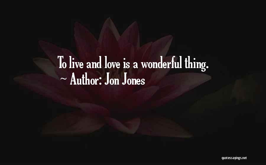 Love Is A Wonderful Thing Quotes By Jon Jones