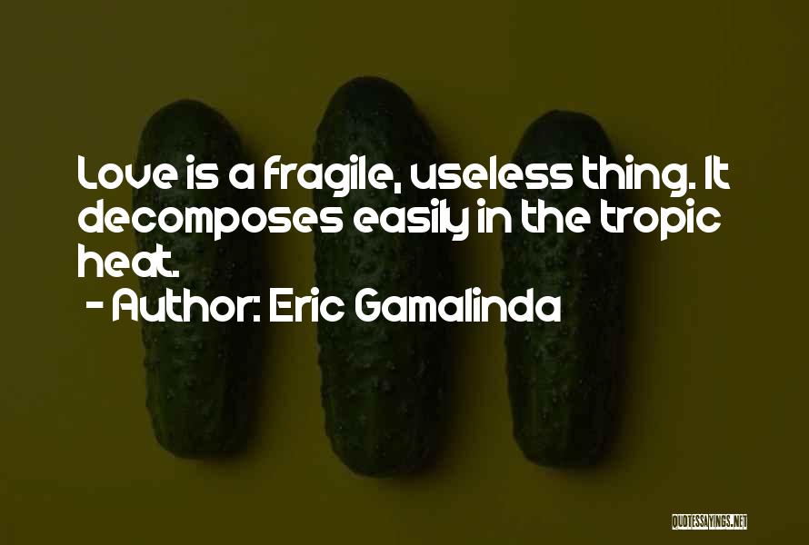 Love Is Fragile Quotes By Eric Gamalinda