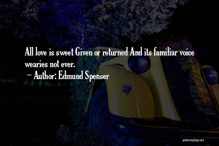 Love Is Given Quotes By Edmund Spenser