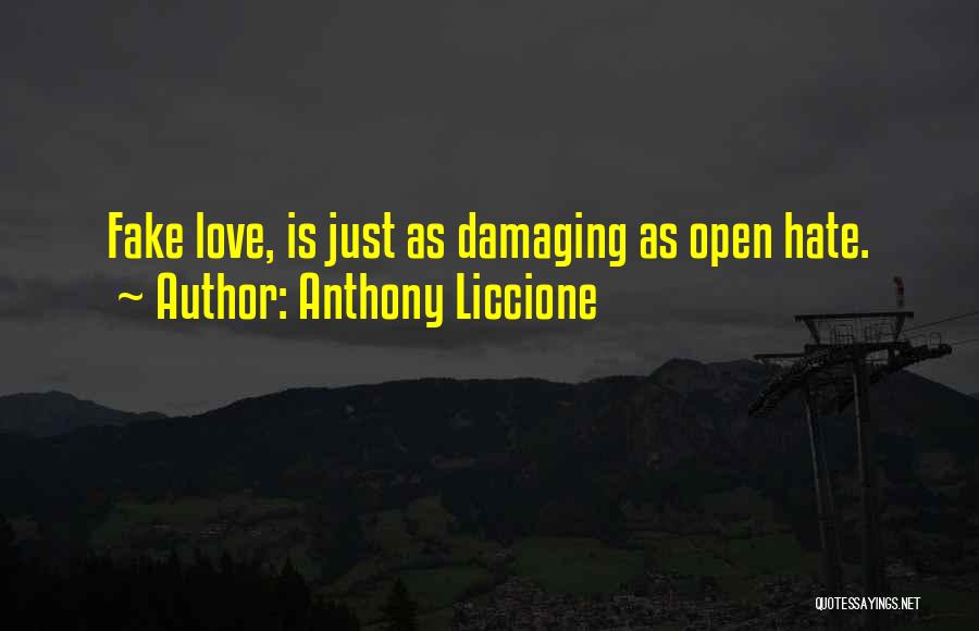 Love Is Just Fake Quotes By Anthony Liccione