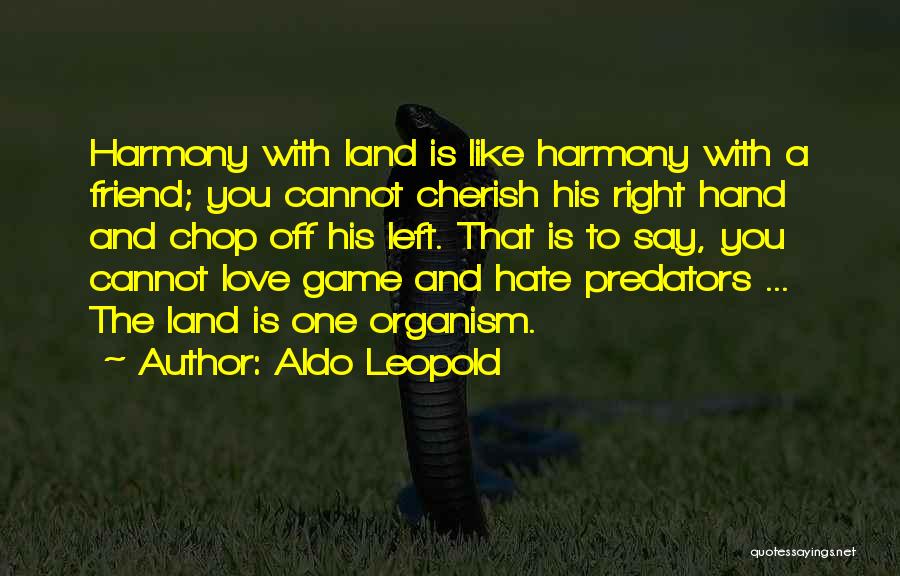 Love Is Like Nature Quotes By Aldo Leopold