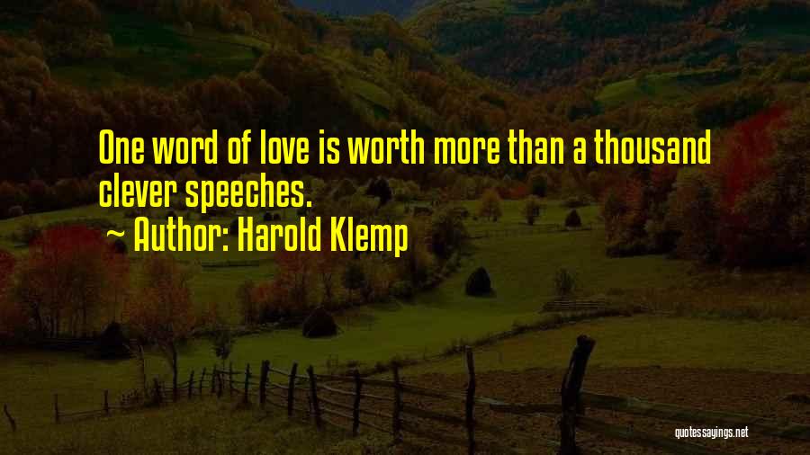 Love Is More Than A Word Quotes By Harold Klemp