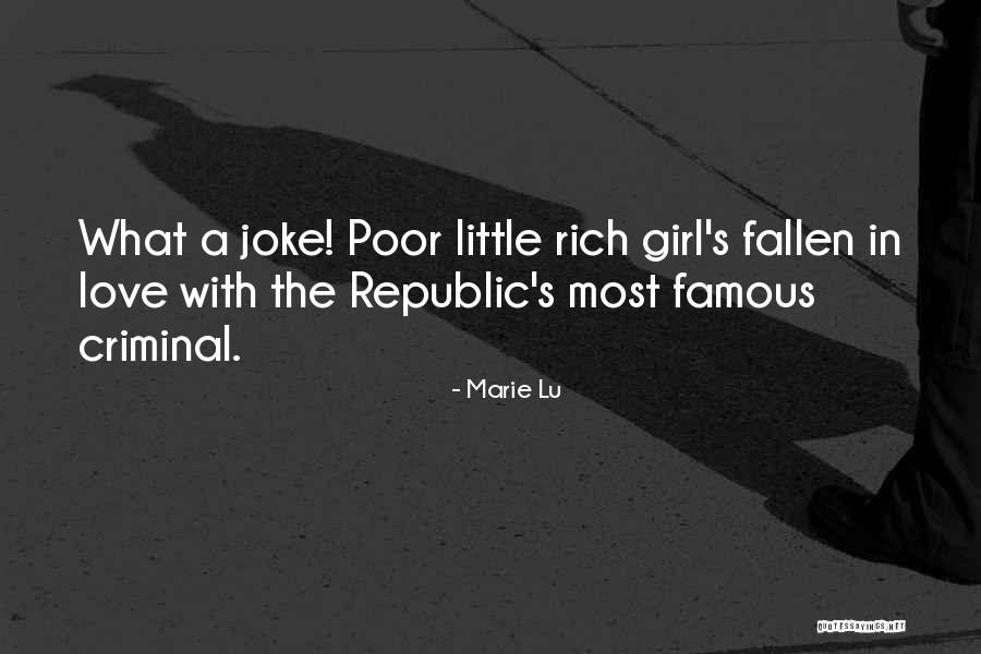 Love Is Not A Joke Quotes By Marie Lu Love Is Not A Joke Quotes By Marie Lu