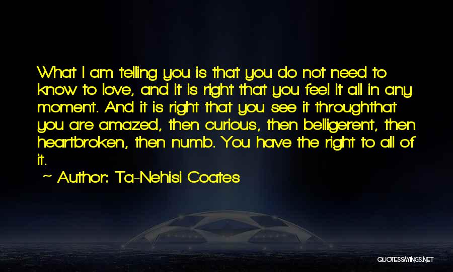 Love Is Not All You Need Quotes By Ta-Nehisi Coates