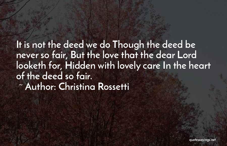 Love Is Not Fair Quotes By Christina Rossetti