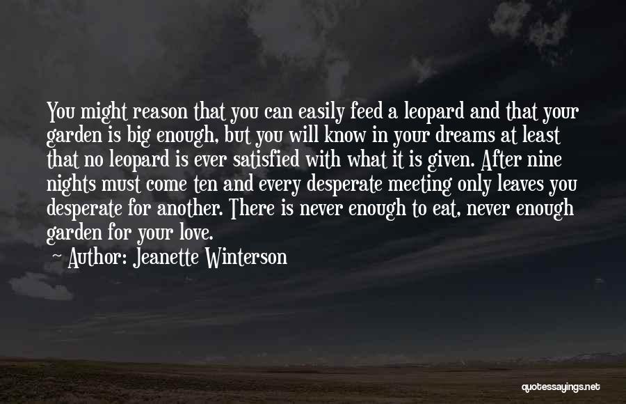 Love Leopard Quotes By Jeanette Winterson